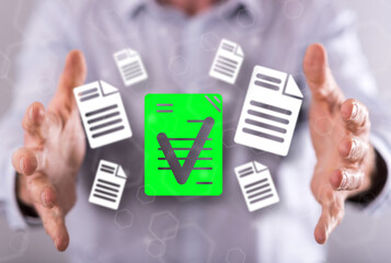 Wall Mural - Concept of document validation