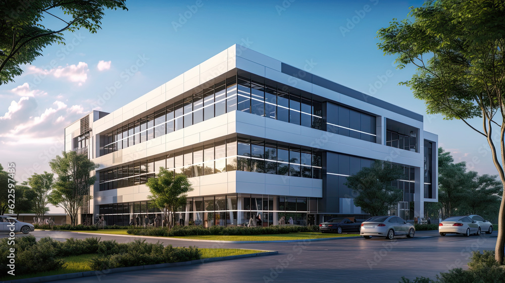 commercial facility, modern research and development building Stock ...