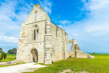 Wall Mural - Abbaye des Chateliers in La Flotte, France on a sunny day of summer