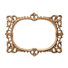 Wall Mural - Vintage gold frame with intricate details. A beautiful art object for any room 1