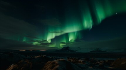 aurora borealis above the clouds