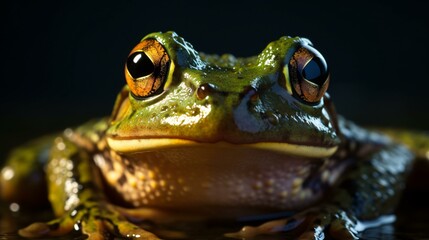 Wall Mural - frog on a leaf