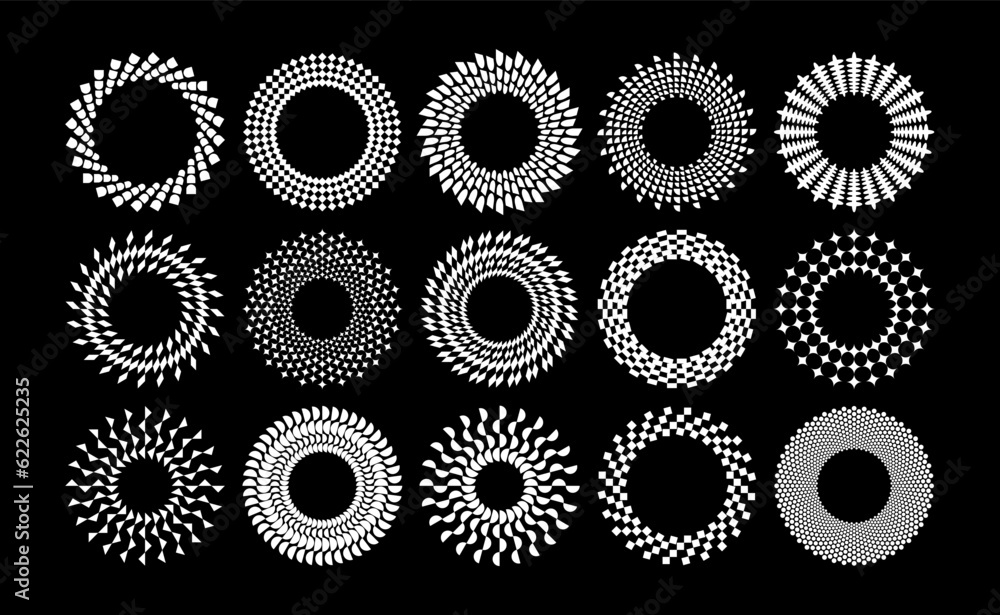 Abstract element circle frame logo bundle Stock Vector | Adobe Stock