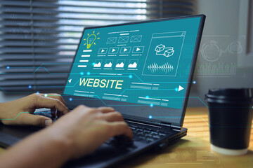 Website designer Creative planning application development draft sketch drawing template layout framework design studio . User experience design https www Web page design concept