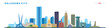 oklahoma city skyline vector silhouette on white background, usa