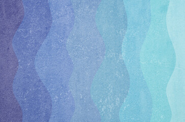 Modern Japanese washi paper texture background with abstract wave pattern in gradations of pastel colors.