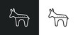 democrat outline icon in white and black colors. democrat flat vector icon from united states of america collection for web, mobile apps and ui.