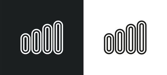 Wall Mural - mouse cursor outline icon in white and black colors. mouse cursor flat vector icon from user interfa