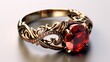 © Generative Professor - golden ring with red sapphires