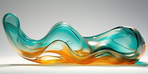 Wall Mural - abstract liquid glass wave background