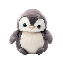 Stuffed Toy Penguin Cutout Isolated On White Transparent Background