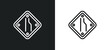 narrow lane outline icon in white and black colors. narrow lane flat vector icon from traffic signs collection for web, mobile apps and ui.
