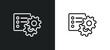 attributes outline icon in white and black colors. attributes flat vector icon from technology collection for web, mobile apps and ui.