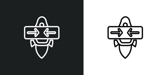 Wall Mural - choose outline icon in white and black colors. choose flat vector icon from startup collection for w