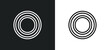 © Digital Bazaar - grommet outline icon in white and black colors. grommet flat vector icon from sew collection for web, mobile apps and ui.