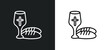 communion outline icon in white and black colors. communion flat vector icon from religion collection for web, mobile apps and ui.