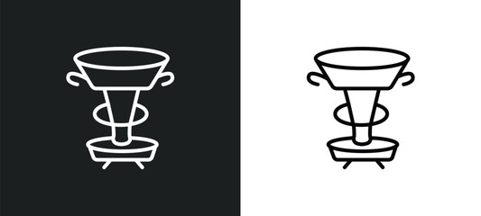 laver of washing outline icon in white and black colors. laver of washing flat vector icon from religion collection for web, mobile apps and ui.