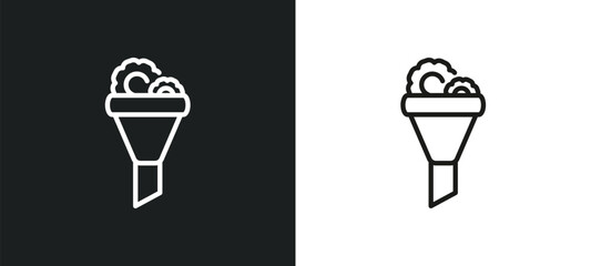 seo funnel outline icon in white and black colors. seo funnel flat vector icon from programming collection for web, mobile apps and ui.