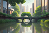 Nature and tranquility in the city animated movie
Generative AI,생성형,인공지능 
