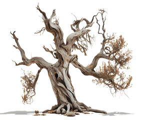 Wall Mural - dead tree for halloween decoration on white background