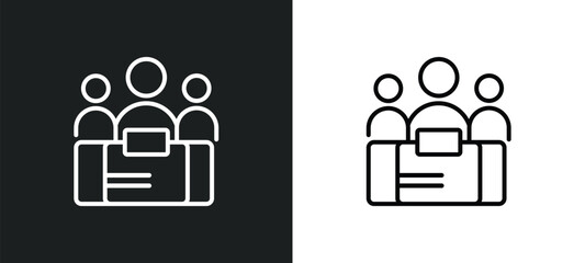 Wall Mural - limited liability outline icon in white and black colors. limited liability flat vector icon from ot