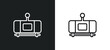 air tank outline icon in white and black colors. air tank flat vector icon from nautical collection for web, mobile apps and ui.
