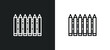 © Digital Bazaar - picket fence outline icon in white and black colors. picket fence flat vector icon from nature collection for web, mobile apps and ui.