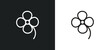 poppy outline icon in white and black colors. poppy flat vector icon from nature collection for web, mobile apps and ui.