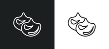Chestnut Outline Icon In White And Black Colors. Chestnut Flat Vector Icon From Nature Collection For Web, Mobile Apps And Ui.