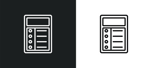 Wall Mural - interface outline icon in white and black colors. interface flat vector icon from multimedia collect