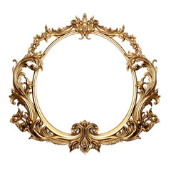 Wall Mural - Artistic gold frame with curved shapes. A vintage treasure from the past 8