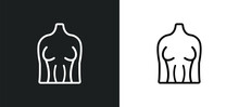 Human Breast Outline Icon In White And Black Colors. Human Breast Flat Vector Icon From Human Body Parts Collection For Web, Mobile Apps And Ui.