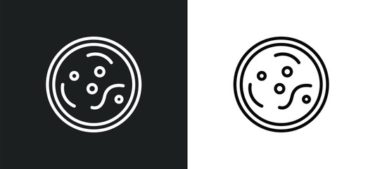 Wall Mural - basophil outline icon in white and black colors. basophil flat vector icon from human body parts col