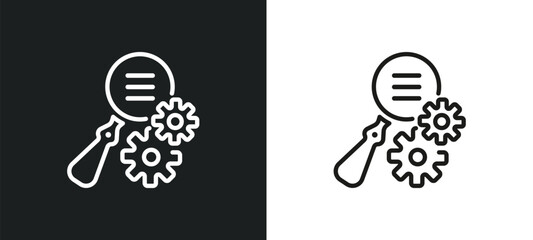 Wall Mural - due diligence outline icon in white and black colors. due diligence flat vector icon from human reso