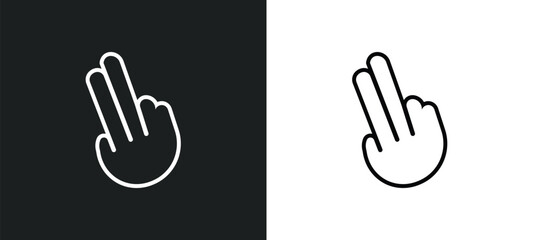 Wall Mural - drag right outline icon in white and black colors. drag right flat vector icon from gestures collect