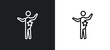 better human outline icon in white and black colors. better human flat vector icon from feelings collection for web, mobile apps and ui.