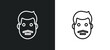 uncle outline icon in white and black colors. uncle flat vector icon from family relations collection for web, mobile apps and ui.