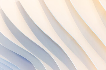 Wall Mural - Abstract architecture background photo with wavy wall installation