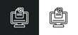 © Digital Bazaar - lesson outline icon in white and black colors. lesson flat vector icon from e learning and education collection for web, mobile apps and ui.