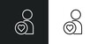 favorite outline icon in white and black colors. favorite flat vector icon from customer service collection for web, mobile apps and ui.