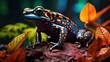 Poison dart frog close-up.