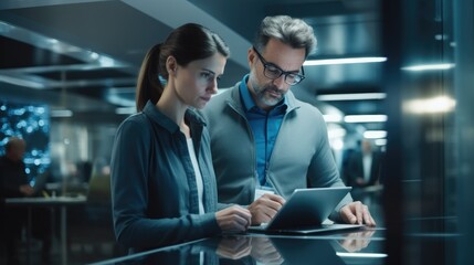 Two Creative Using Laptop Computer to Analyze and Discuss How to Proceed with the Software.