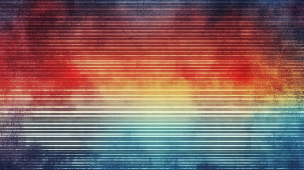 Wall Mural - wallpaper for vintage horizontal scanlines with vignette border retro. Generative Ai