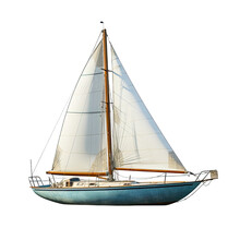 Sailboat Isolated On A Transparent Background, Generative Ai