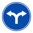 left and right obligatory direction sign