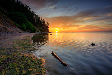 Wall Mural - Sunrise at the Baltic Sea in Gdynia Orlowo, Poland