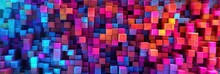 Colorfull Cubes As Abstract 3d Geometry Background Illustration. Generative Ai