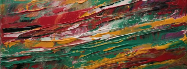 Wall Mural - ai generated illustration of an abstract painting featuring a multitude of colors