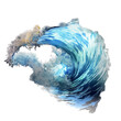 © Creative Canvas - blue ocean wave, isolated on transparent background cutout, generative ai