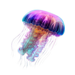 Wall Mural - jelly fish isolated on transparent background